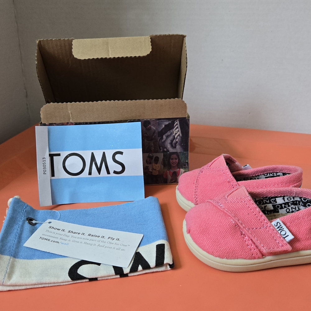 Toms Pink Baby Walker Shoes